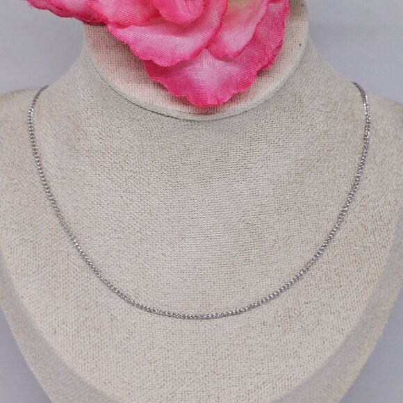 RCI 14K White Gold 1 mm Wheat Chain 16" 2.68 Grams Turkey - Picture 12 of 12